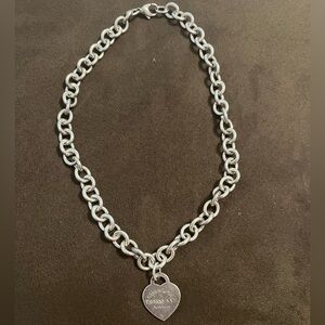 Tiffany & Co. Silver Heart Pendant Necklace